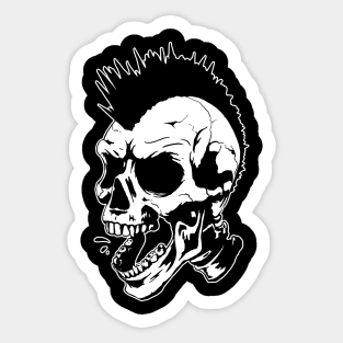 Punk Rock Skull Mohawk Sticker